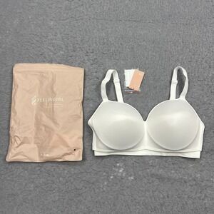 Feelingirl Bra Women's XL‎ White Wireless Push-Up Seamless Comfort Full Coverage